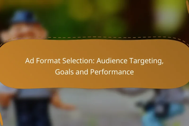 Ad Format Selection: Audience Targeting, Goals and Performance
