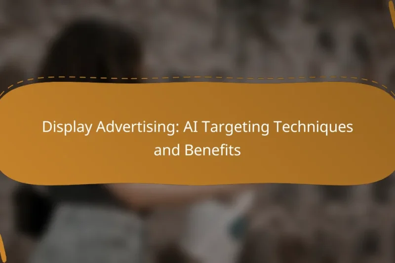 Display Advertising: AI Targeting Techniques and Benefits