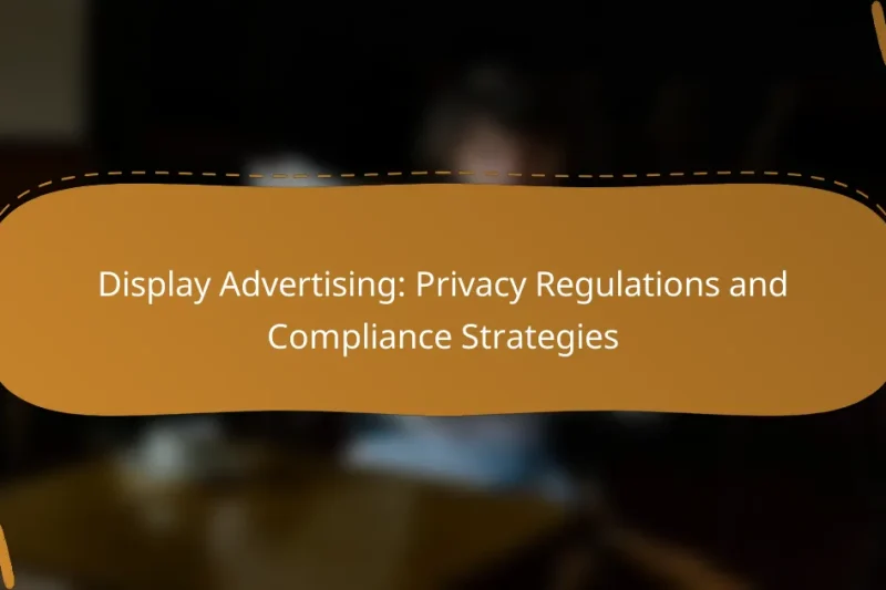 Display Advertising: Privacy Regulations and Compliance Strategies