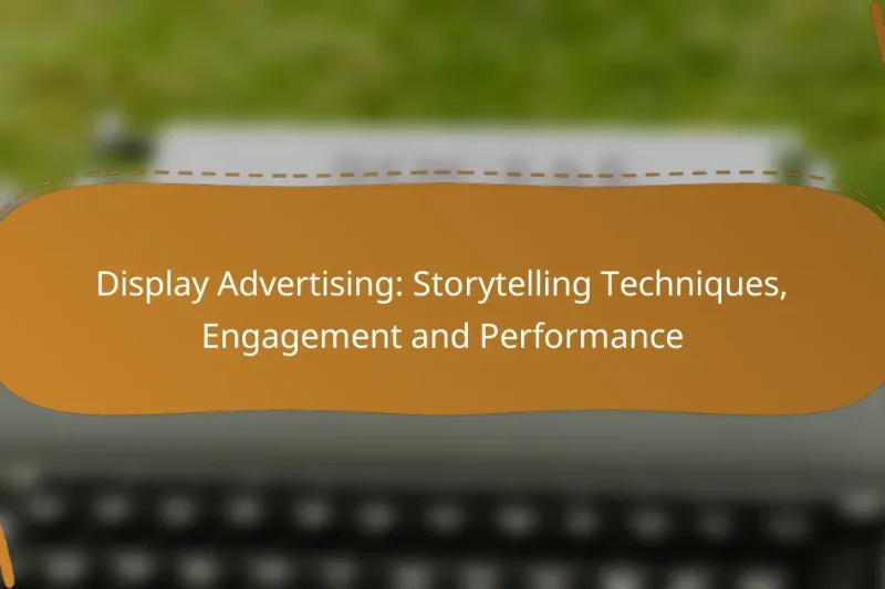 Display Advertising: Storytelling Techniques, Engagement and Performance