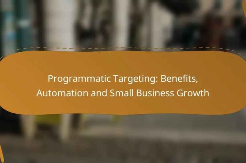 Programmatic Targeting: Benefits, Automation and Small Business Growth