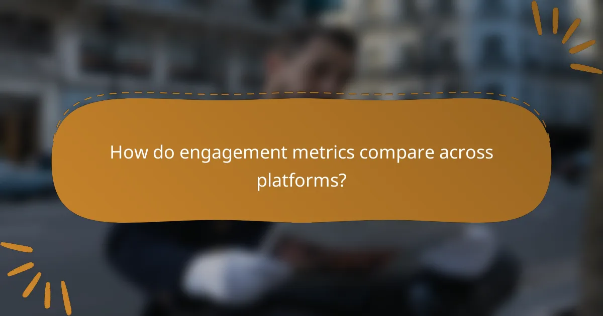 How do engagement metrics compare across platforms?