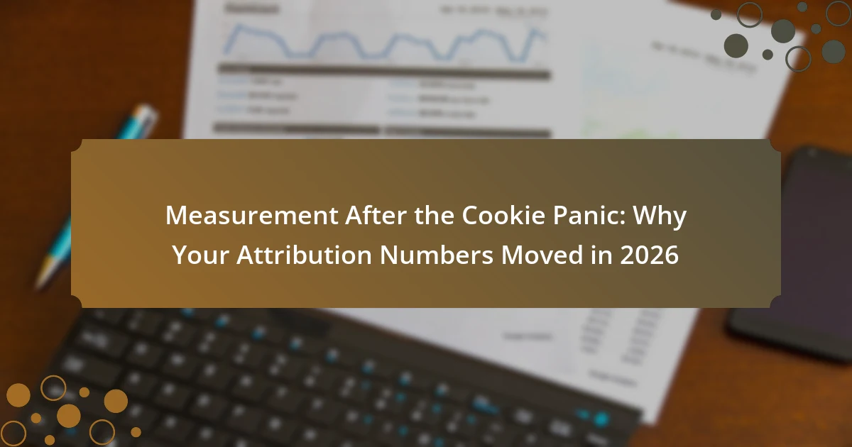 Measurement After the Cookie Panic: Why Your Attribution Numbers Moved in 2026