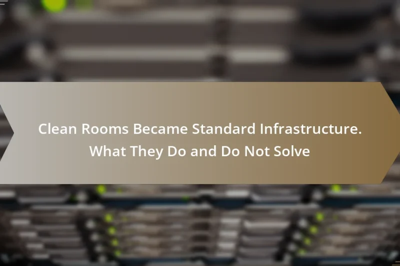 Clean Rooms Became Standard Infrastructure. What They Do and Do Not Solve